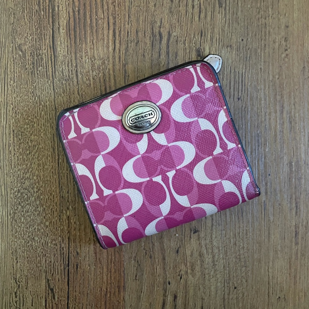 Pink coach wallet